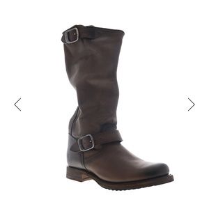 Frye Veronica slouch boots black Moto 7.5 EUC